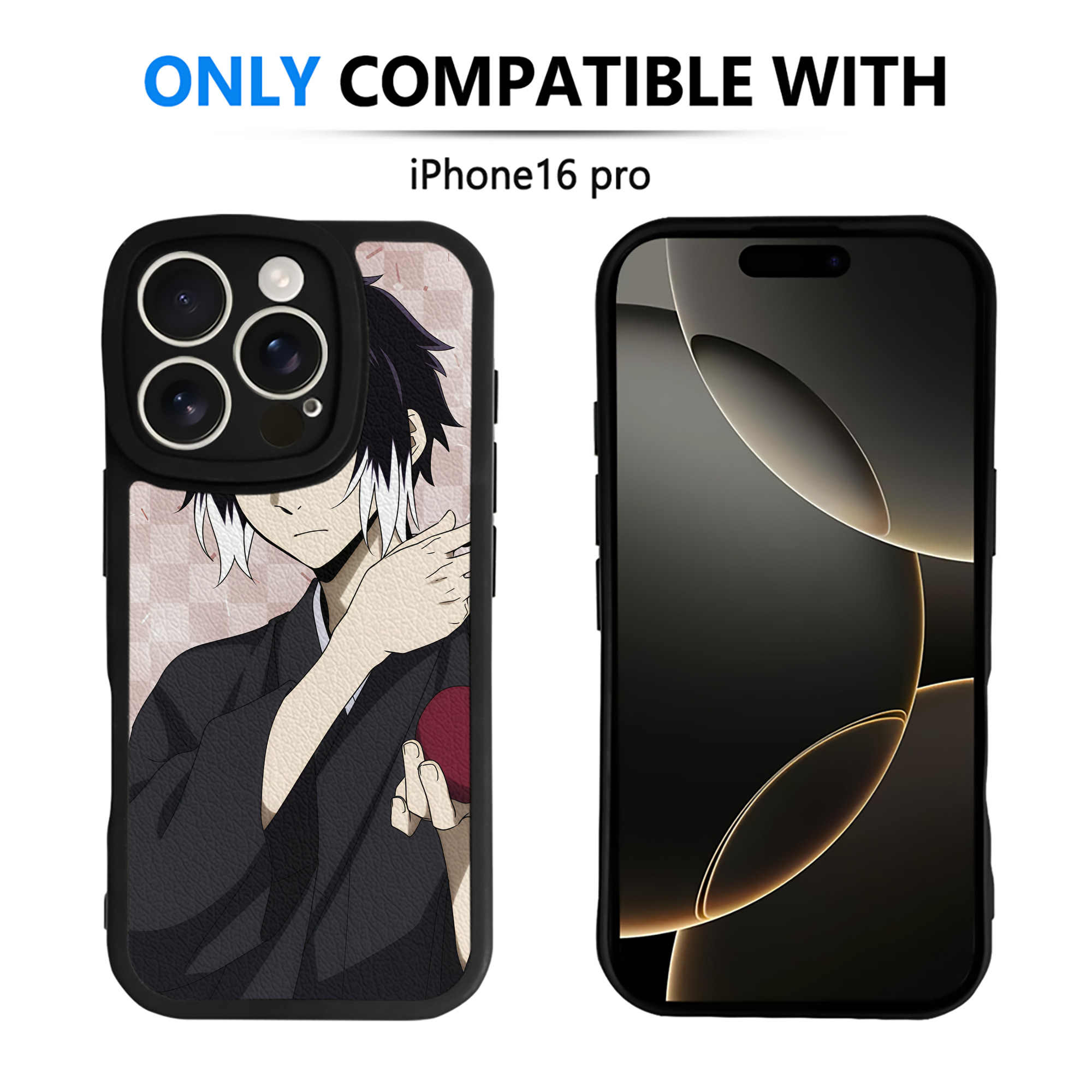 （画像用） 文豪ストレイドッグス Bungo Stray Dogs 【iPhone 16シリーズ対応】シリコンスマホケース（レザー調） 材質：シリコン